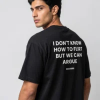 DOBARAA – "Let's Argue" Oversized Quote Tee