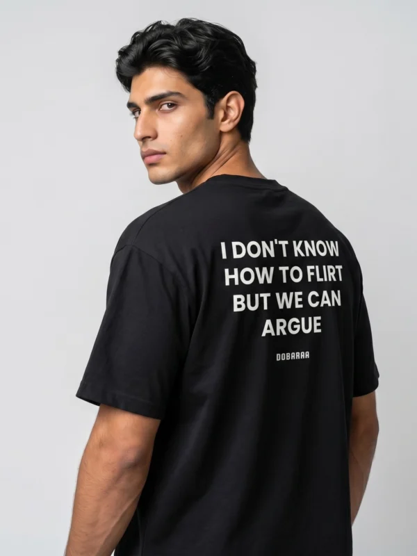 DOBARAA – "Let's Argue" Oversized Quote Tee