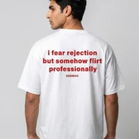 DOBARAA – "Flirt Professionally" Oversized Quote Tee