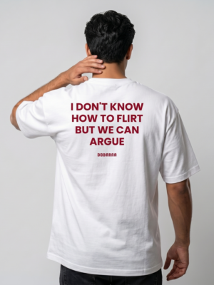 11 DOBARAA – "Let's Argue" Oversized Quote Tee