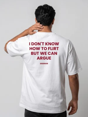 DOBARAA – "Let's Argue" Oversized Quote Tee
