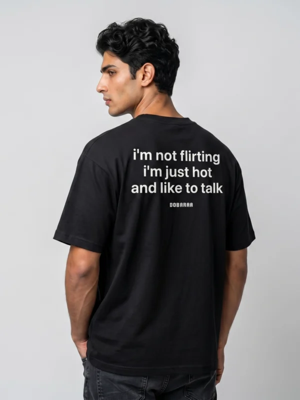 DOBARAA – "Just Hot" Oversized Quote Tee