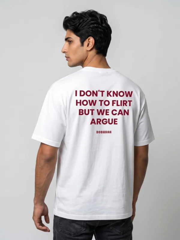 DOBARAA – "Let's Argue" Oversized Quote Tee