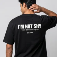 DOBARAA – "Not Shy" Oversized Quote Tee