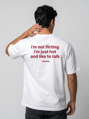 13 DOBARAA – "Just Hot" Oversized Quote Tee