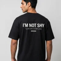 DOBARAA – "Not Shy" Oversized Quote Tee
