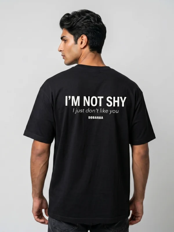 DOBARAA – "Not Shy" Oversized Quote Tee