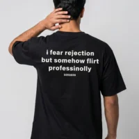 DOBARAA – "Flirt Professionally" Oversized Quote Tee