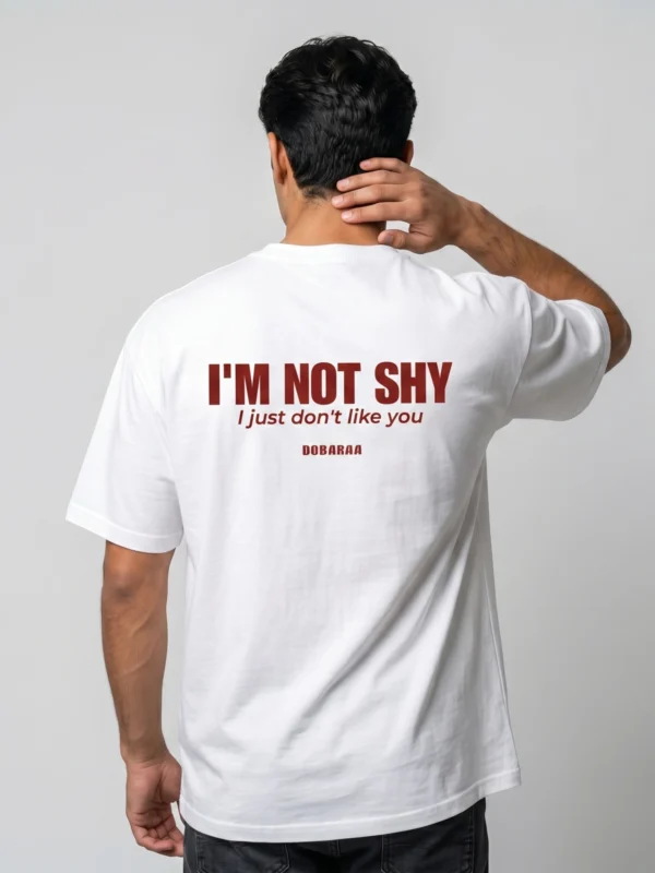 DOBARAA – "Not Shy" Oversized Quote Tee