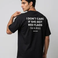 DOBARAA – "Red Flags" Oversized Quote Tee