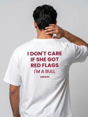 17 DOBARAA – "Red Flags" Oversized Quote Tee