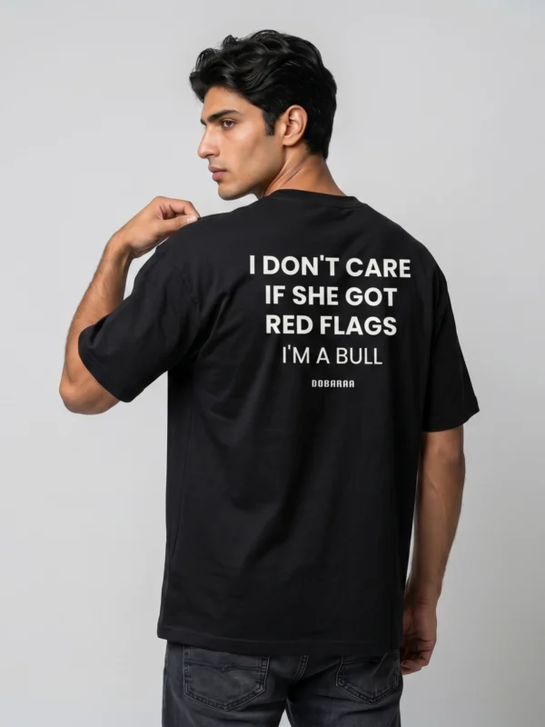 DOBARAA – "Red Flags" Oversized Quote Tee