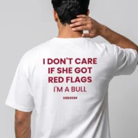 DOBARAA – "Red Flags" Oversized Quote Tee