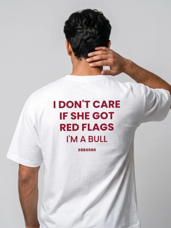 DOBARAA – "Red Flags" Oversized Quote Tee