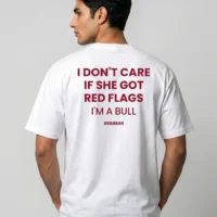 DOBARAA – "Red Flags" Oversized Quote Tee