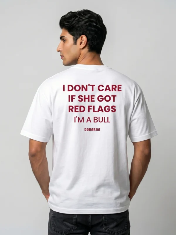 DOBARAA – "Red Flags" Oversized Quote Tee