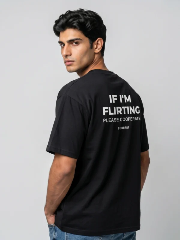 DOBARAA – "Please Cooperate" Oversized Quote Tee