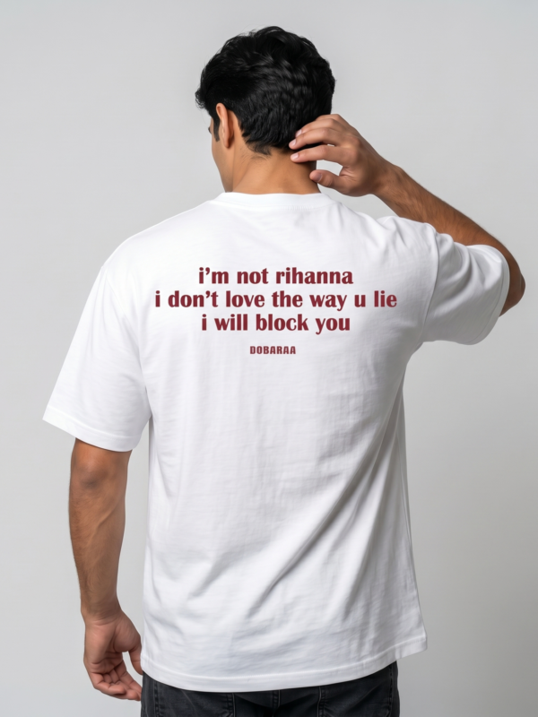 DOBARAA – "Block You"  Oversized Quote Tee