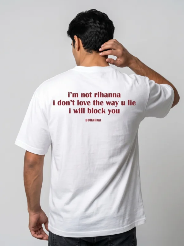 DOBARAA – "Block You"  Oversized Quote Tee