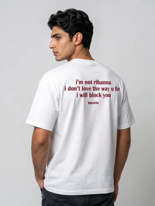 DOBARAA – "Block You"  Oversized Quote Tee