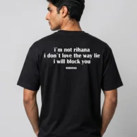 DOBARAA – "Block You"  Oversized Quote Tee