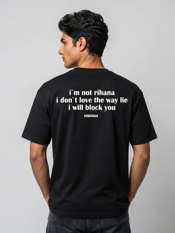 DOBARAA – "Block You"  Oversized Quote Tee