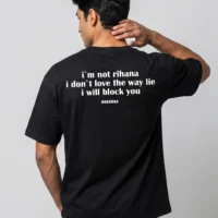 DOBARAA – "Block You"  Oversized Quote Tee