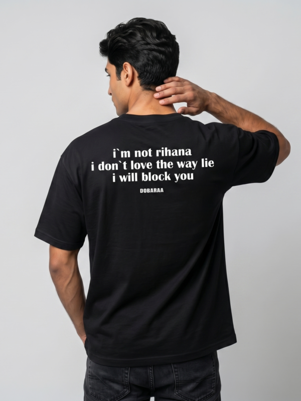 DOBARAA – "Block You"  Oversized Quote Tee