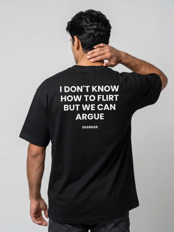 DOBARAA – "Let's Argue" Oversized Quote Tee