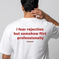 DOBARAA – "Flirt Professionally" Oversized Quote Tee