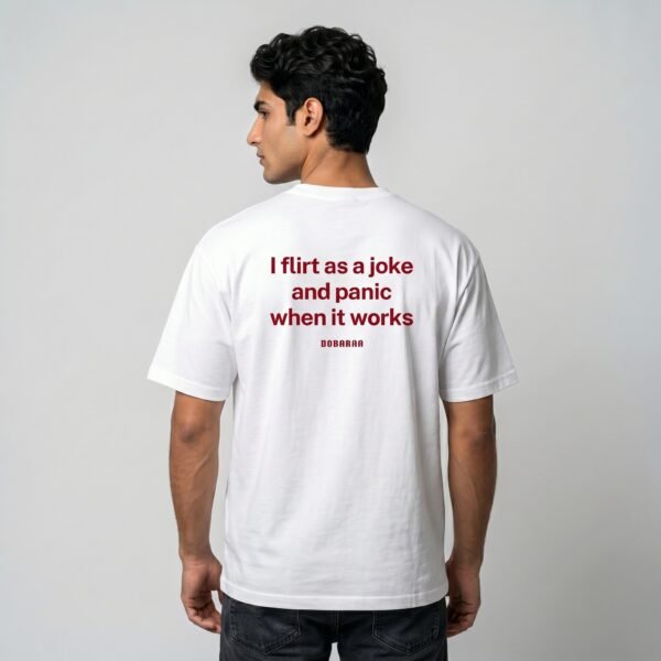 DOBARAA – "Flirt & Panic" Oversized Graphic Tee