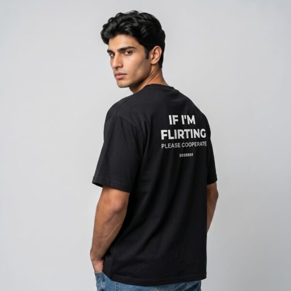 DOBARAA – "Please Cooperate" Oversized Graphic Tee