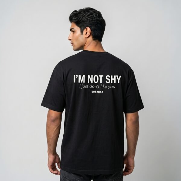 Back_view,_looking_over_left_202606170204 DOBARAA – "Not Shy" Oversized Graphic Tee