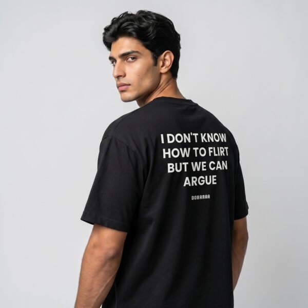 Back_view,_looking_over_left_202606170252 DOBARAA – "Let's Argue" Oversized Graphic Tee