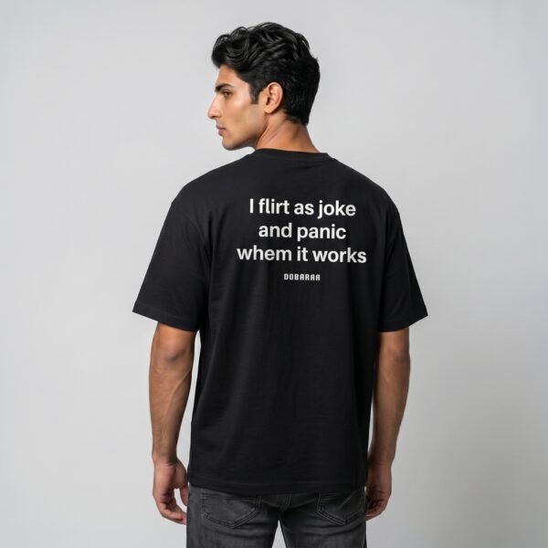 DOBARAA – "Flirt & Panic" Oversized Graphic Tee