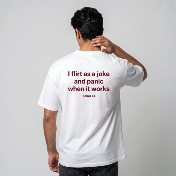 DOBARAA – "Flirt & Panic" Oversized Graphic Tee