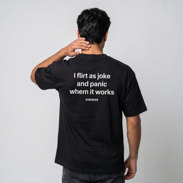 DOBARAA – "Flirt & Panic" Oversized Graphic Tee